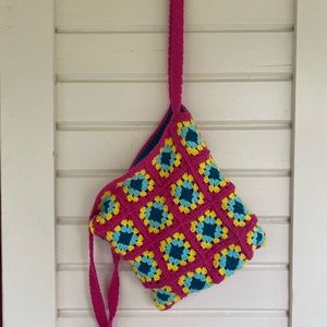 Handmade Crochet Colorful Bag